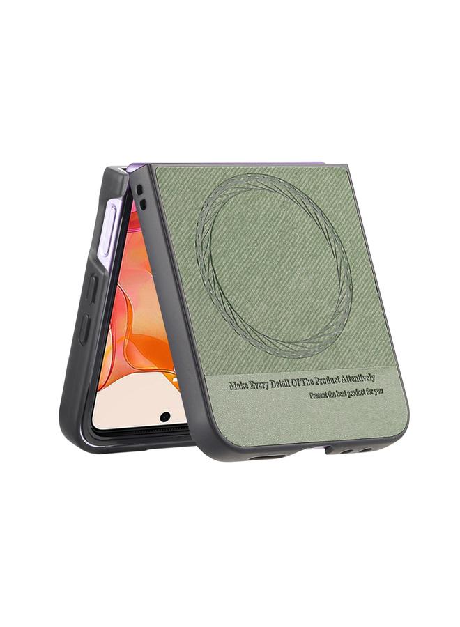 إيروريكس جراب لهاتف Motorola Razr 40 Ultra مصنوع من قماش قطني وجلد وغطاء خلفي مغناطيسي للهاتف - Image 3