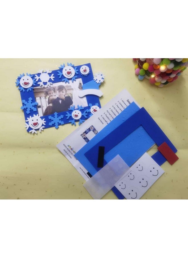 4E's Novelty 4E's Novelty Foam Snowflake Picture Frame Craft (12 Pack) Bulk Christmas Winter Crafts for Kids Toddlers 3-12, Individually Wrapped Arts & Crafts for Classroom  - Image 5
