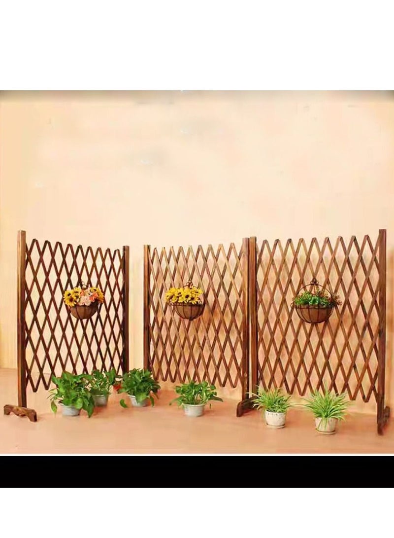 LINGWEI Wooden Trellis Fence Brown 98x120cm 3pcs - Image 5
