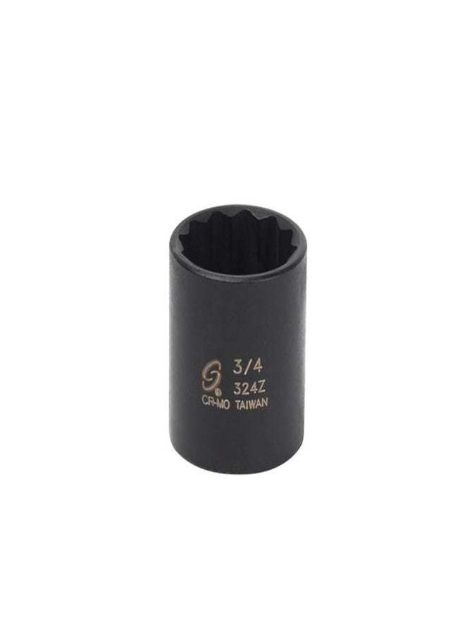Sunex Tools Sunex 324z 3/8-Inch Drive 3/4-Inch 12-Point SAE Standard Impact Socket