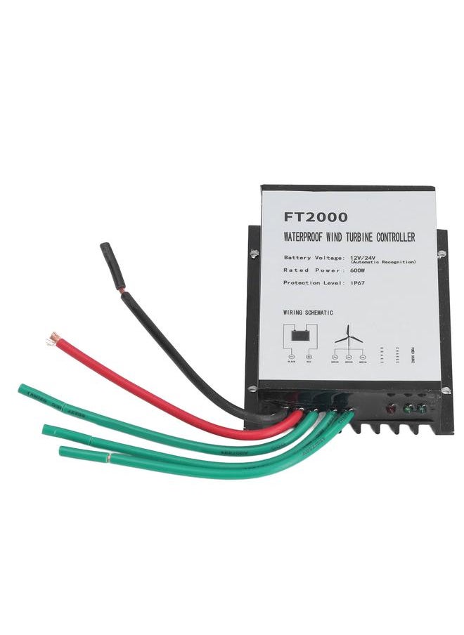 Thoraya 12V 24V 600W Wind Charge Controller IP67 Waterproof FT2000 Automatic Charging Wind Generator Charge Regulator for Home  - Image 1