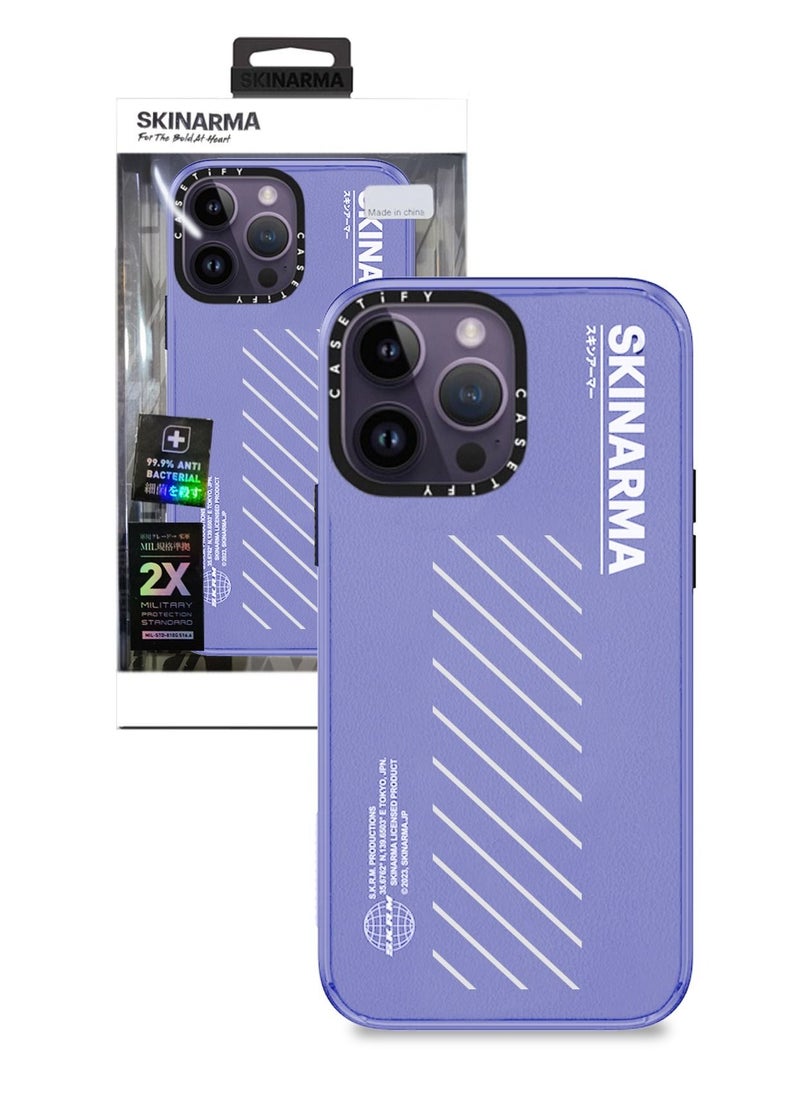 Wtech - Anti Bacterial 2X Military Protection Standard Fashion Case With Built-In Magnetic Iron Piece For Apple iPhone 14 Pro Max Lavender - Image 1