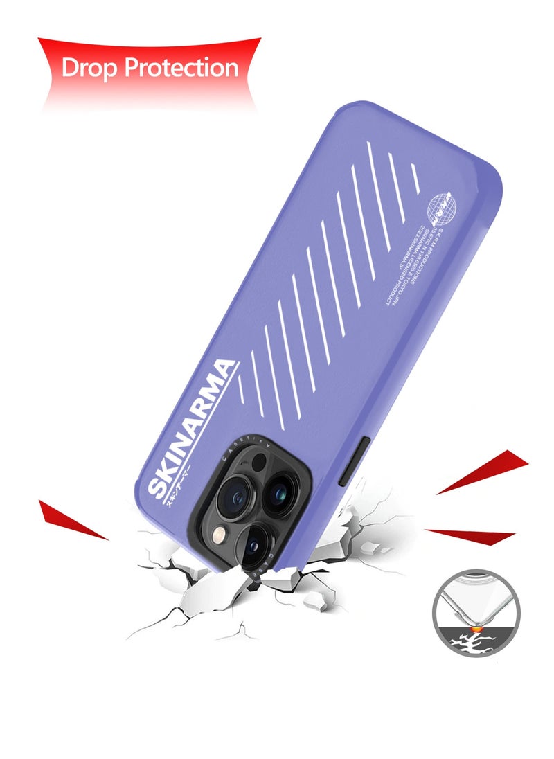Wtech - Anti Bacterial 2X Military Protection Standard Fashion Case With Built-In Magnetic Iron Piece For Apple iPhone 14 Pro Max Lavender - Image 1