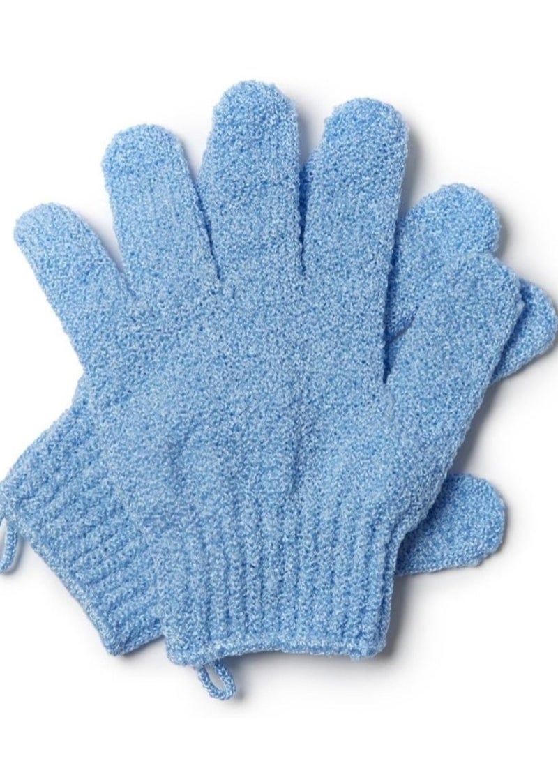 2-Piece Bath Scrub Gloves Set Blue 20x4x5cm  - Image 1