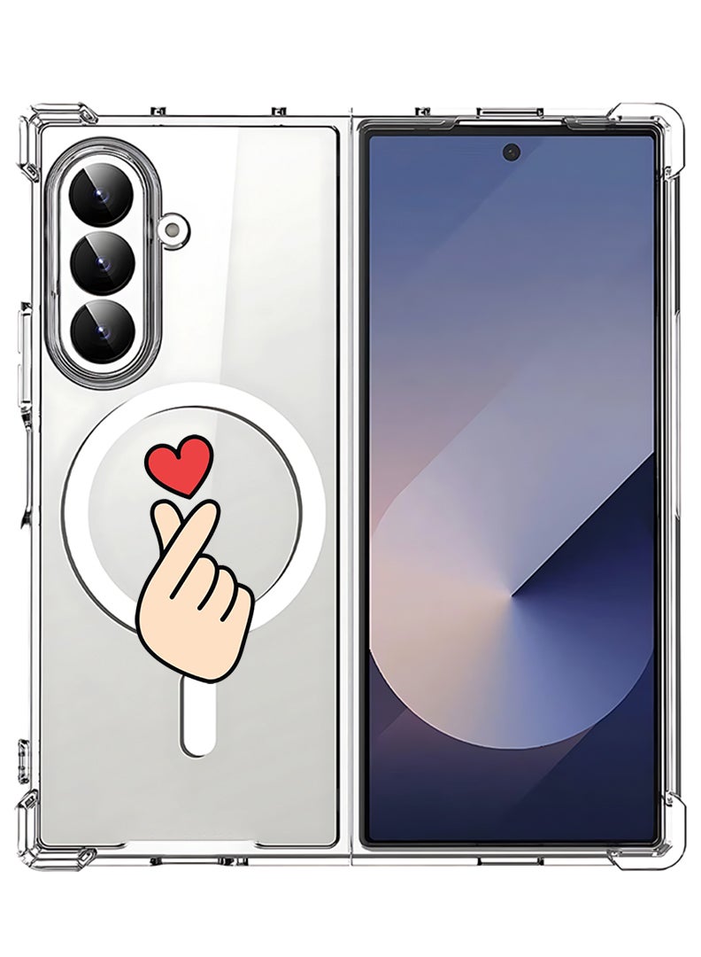 Theodor Magnetic Case for Samsung Galaxy Z Fold 7 Compatible with MagSafe Wireless Charging, Shockproof Phone Bumper Cover Snap Love - Image 1