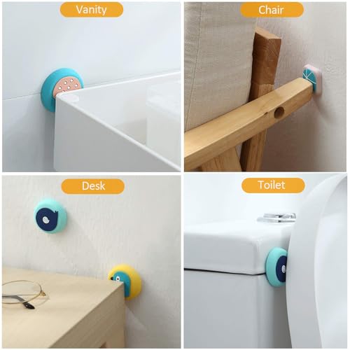 DLEST 6 PCs Silicone Door Handle Crash Pad Cartoon Wall Protector Door Knob for Protecting Wall, Doorknobs, Refrigerator Door, Cabinets from Damage - Image 3