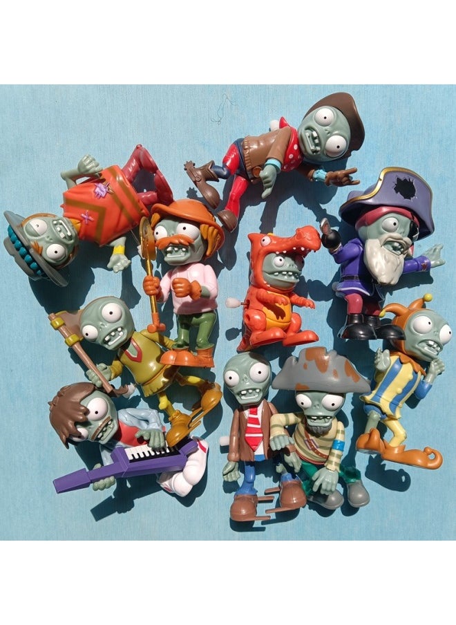 Generic - Plants Vs. Zombies 2 Clockwork Toy Flying Clue Lost Excavator Clown Cloak Rock Flag Zombie-Color:(mysterious Egypt) Set (8 Pieces) - Image 1