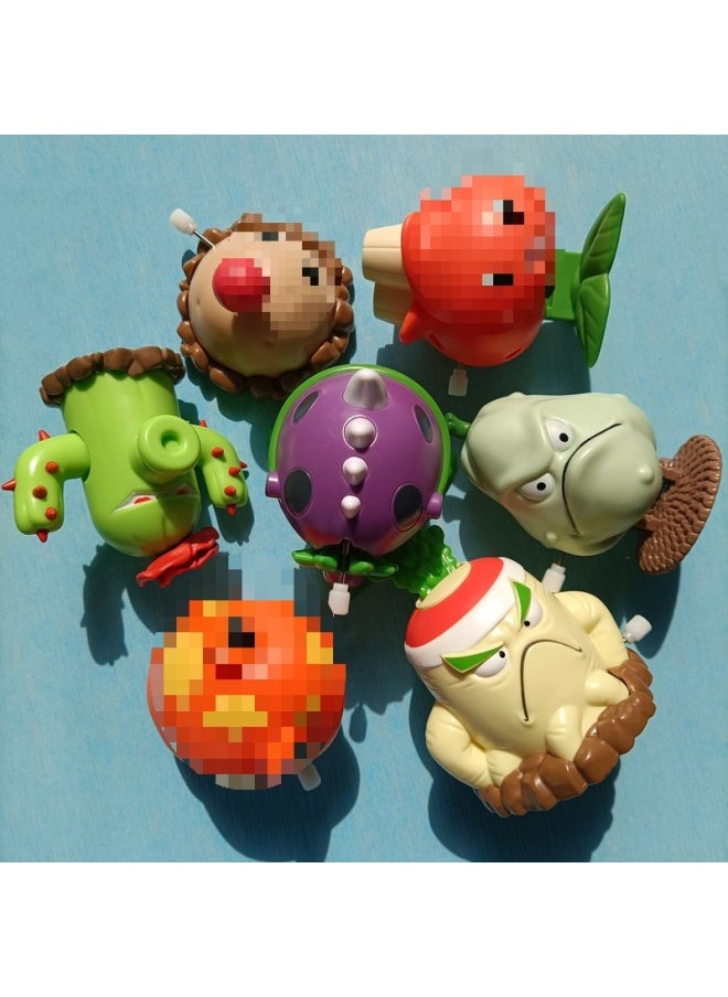 Generic - Plants Vs. Zombies 2 Clockwork Toy Flying Clue Lost Excavator Clown Cloak Rock Flag Zombie-Color:(mysterious Egypt) Set (8 Pieces) - Image 1