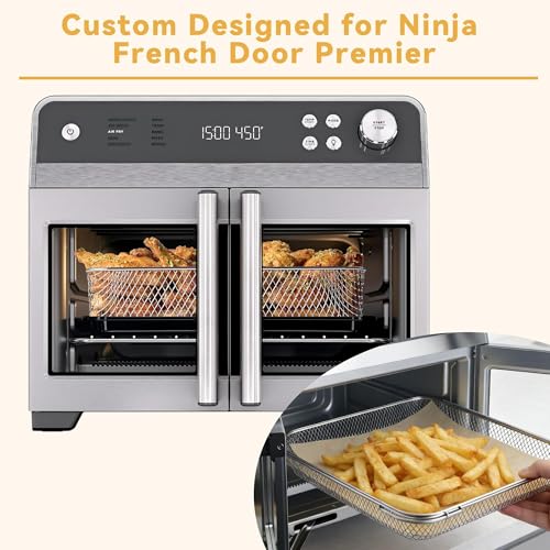 AODPWEN Non-Stick Parchment Paper Sheets for Air Fryer & Oven, 100PCS Disposable Baking Liners, Easy Clean, Heat Resistant, Compatible with Ninja French Door Oven FO101 - Image 2