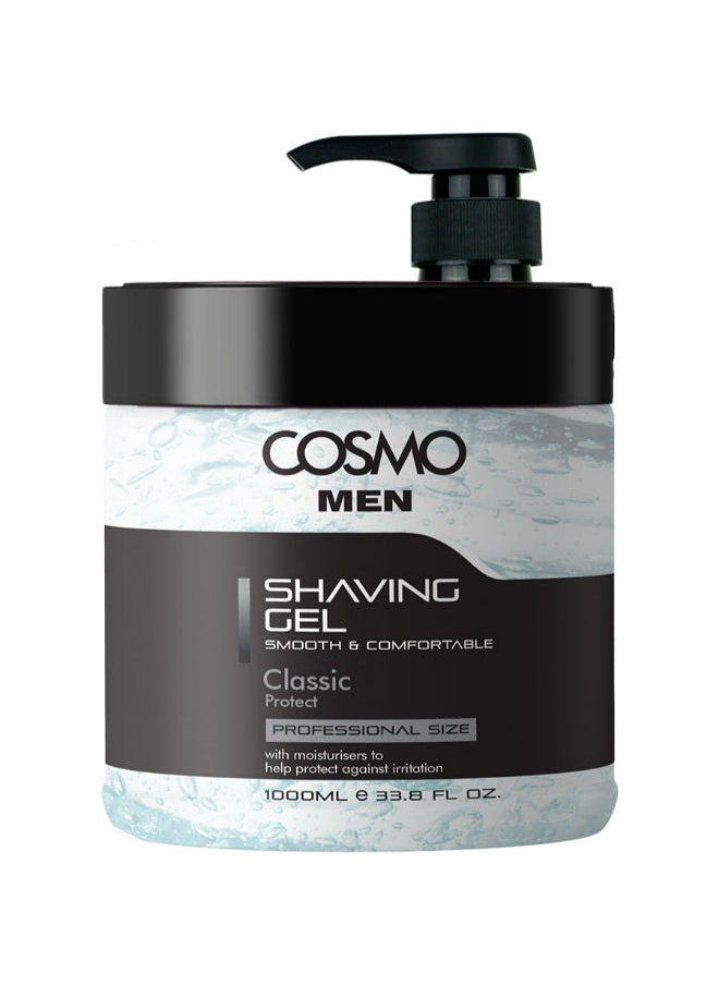 COSMO - Classic Premium Shaving Gel For Men 1000ml, Protect - Image 1