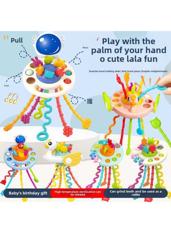 Infant Suction Enlightenment Early Education Exercise Finger Grasp Lala Le Can Boiled Gnawed Gummy Toy-Color:Little Cute Duck 【white】 Color Box - Image 2
