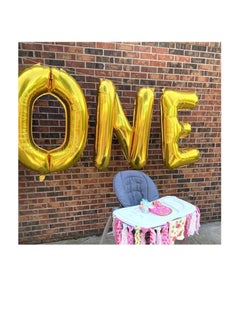 Party with Emma Gold Letter A to Z Balloons 32 inch Large Alphabet Balloons Gold Helium Foil Letter Balloon Banner for Birthday Party Anniversary Wedding Decoration (Gold-U)  - Image 2