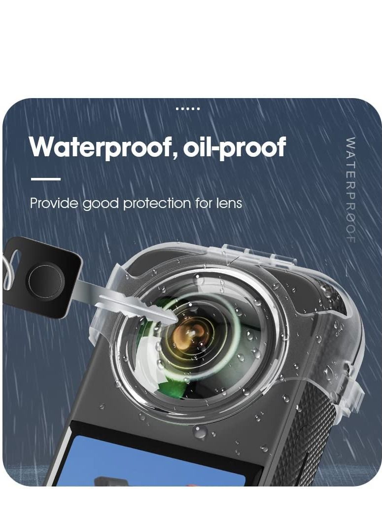 Compatible for Insta360 X3 Lens Guards Screen Tempered Film Set Screen Protector for Insta360 X3 Tempered Glass 9H Hardness Anti-Scratch Body Silicone Cover and Waterproof Lens Protector  - Image 3