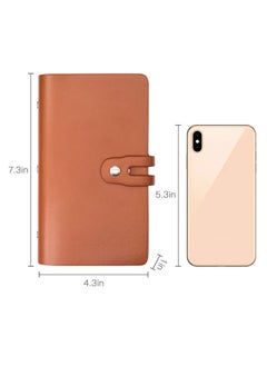 Excefore Credit Card Holder, Business Card Organizer Credit Cards Protector with 96 Card Slots RFID Blocking Business Cards Holder for Managing Your Different Cards to Prevent Loss or Damage (Brown)  - Image 5