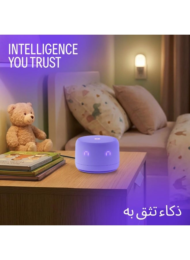 مكبر صوت ذكي Lite AI، ثنائي اللغة (العربية والإنجليزية)، يدعم تشغيل الموسيقى والقصص والقرآن الكريم، ويعمل بدون شاشة. - Image 4