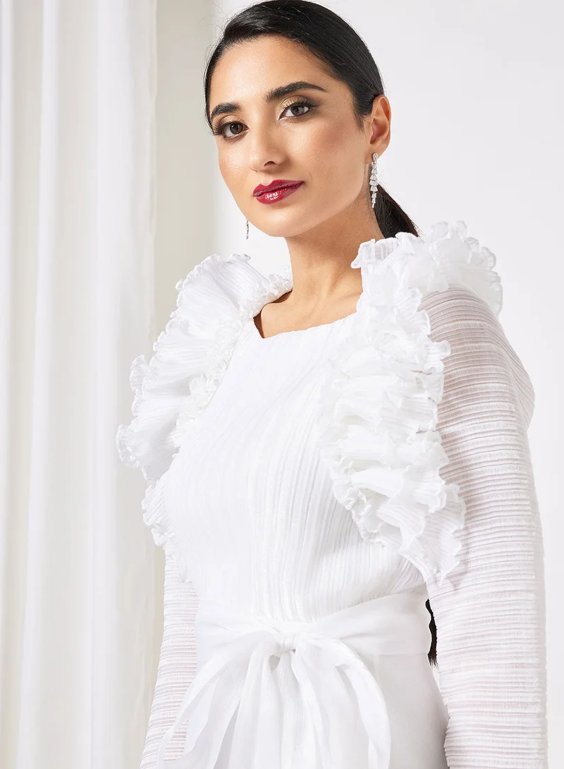 House of Moda Ruffle Detail Organza Dress
