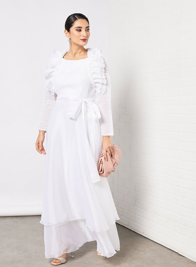 House of Moda Ruffle Detail Organza Dress - Image 3