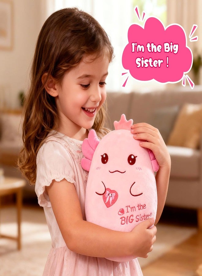 LSYDCARM Big Sister Gift Axolotl Plush, 8 inch I’m The Big Sister Stuffed Animal for Girls, Kawaii Axolotl Soft Plushies Toy New Baby Announcement Sibling Gifts for Girls Sister - Image 5