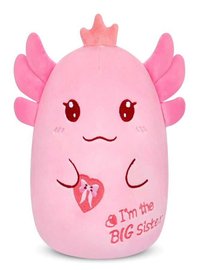 LSYDCARM Big Sister Gift Axolotl Plush, 8 inch I’m The Big Sister Stuffed Animal for Girls, Kawaii Axolotl Soft Plushies Toy New Baby Announcement Sibling Gifts for Girls Sister - Image 1