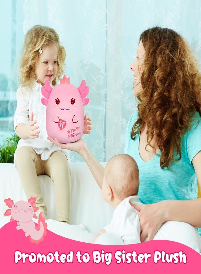 LSYDCARM Big Sister Gift Axolotl Plush, 8 inch I’m The Big Sister Stuffed Animal for Girls, Kawaii Axolotl Soft Plushies Toy New Baby Announcement Sibling Gifts for Girls Sister - Image 2