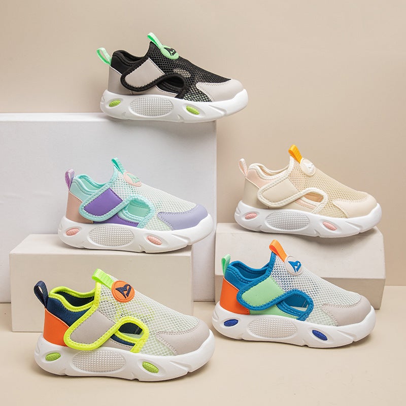 2025 Boys Sandals Thin Children'S Medium And Large Children'S Mesh Breathable Boys Sports Single Mesh Shoes For Baotou - Image 2