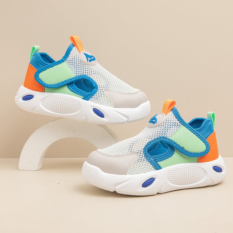 2025 Boys Sandals Thin Children'S Medium And Large Children'S Mesh Breathable Boys Sports Single Mesh Shoes For Baotou - Image 3