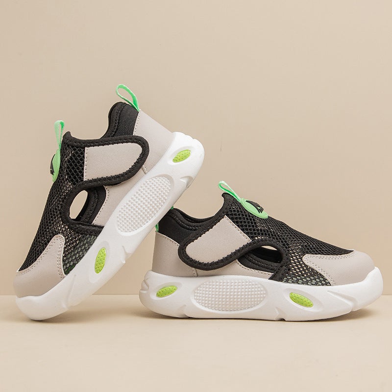 2025 Boys Sandals Thin Children'S Medium And Large Children'S Mesh Breathable Boys Sports Single Mesh Shoes For Baotou - Image 5