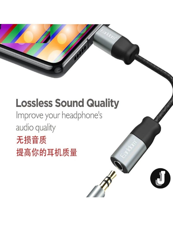 JAJEEK Premium Lightning to 3.5mm Audio Adapter – Black, Compatible with iPhone, Supports Headphones & AUX Cables - Image 2