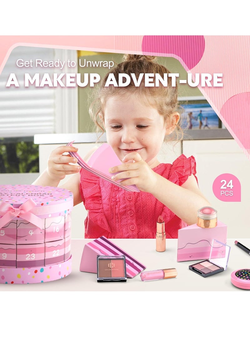 COLOR NYMPH - Color Nymph Gift Set Makeup Advent Calendar, 24 Days Advent Calendar Makeup for Beauty Cosmetic Starter Kit For Teens Girlfriend Daughters Surprise Holiday Gift (Pink) - Image 1
