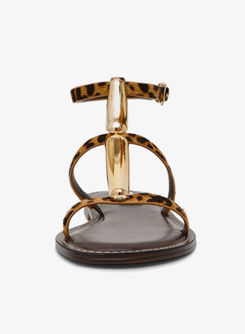 STEVE MADDEN ALMA-L Metal Accent Flat Sandals - Image 5
