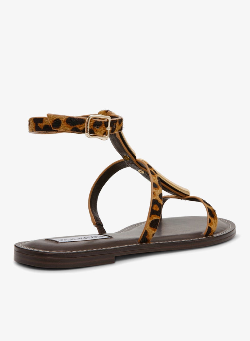 STEVE MADDEN ALMA-L Metal Accent Flat Sandals - Image 4