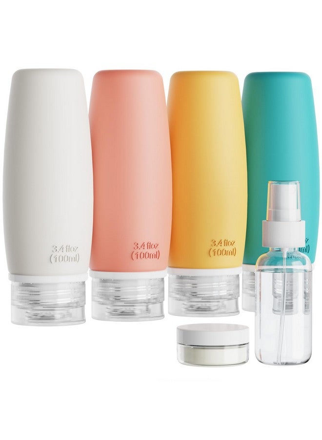 Packism Tsa Approved Toiletry Bottles - 6 Pack Leak Proof 3.4Oz Silicone Travel Bottles For Toiletries, Refillable Liquid Travel Accessories For Shampoo Conditioner Lotion Body Wash(Bpa Free) - Image 1