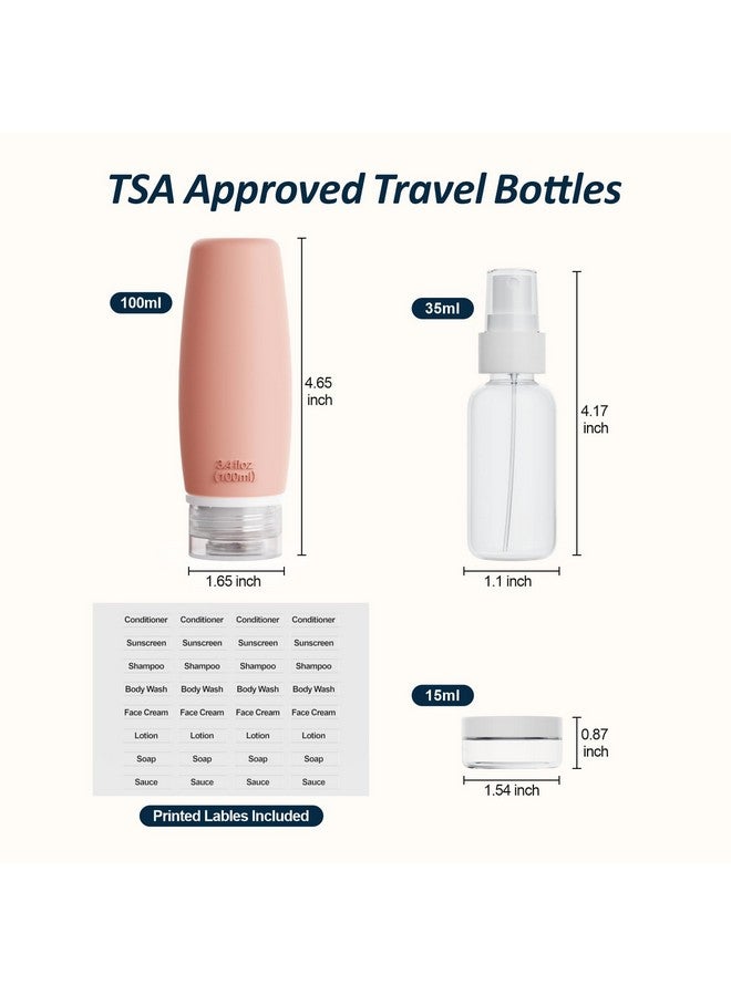 Packism Tsa Approved Toiletry Bottles - 6 Pack Leak Proof 3.4Oz Silicone Travel Bottles For Toiletries, Refillable Liquid Travel Accessories For Shampoo Conditioner Lotion Body Wash(Bpa Free) - Image 2
