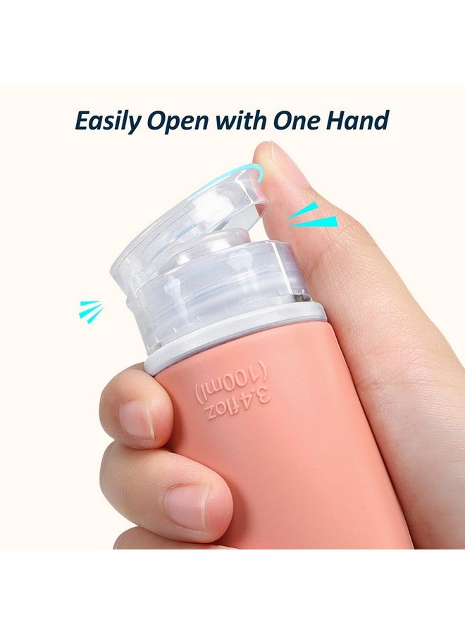 Packism Tsa Approved Toiletry Bottles - 6 Pack Leak Proof 3.4Oz Silicone Travel Bottles For Toiletries, Refillable Liquid Travel Accessories For Shampoo Conditioner Lotion Body Wash(Bpa Free) - Image 5