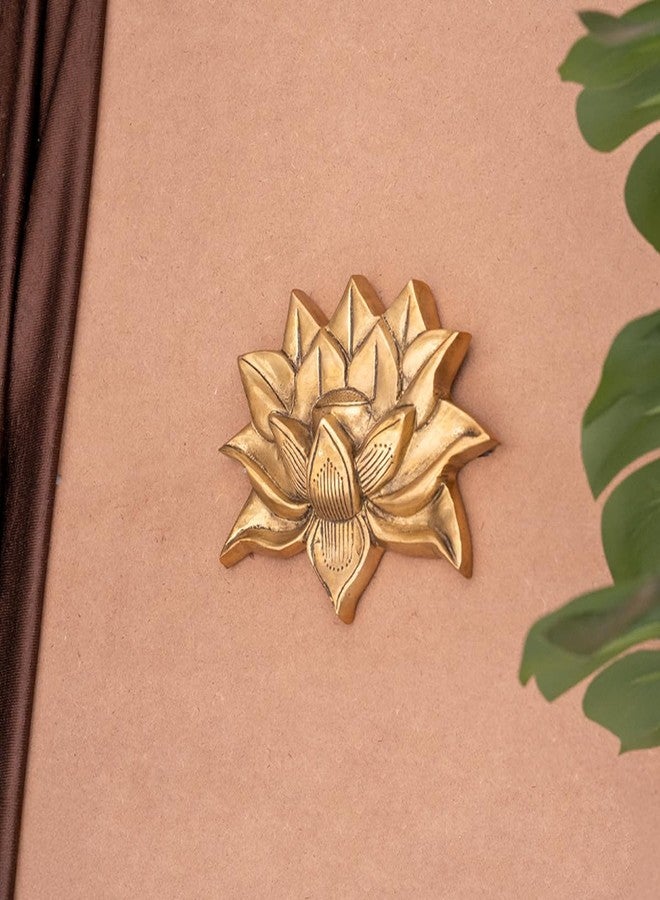 The Advitya Brass Wall Decor Lotus Pair|Home Decor Wall Hanging Home Decoration Item for Living Room |Showpiece Decorative Item|Diwali Decoration Item|House Warming Gift| (5.3 inch|1.5 Kg| Pair) - Image 5