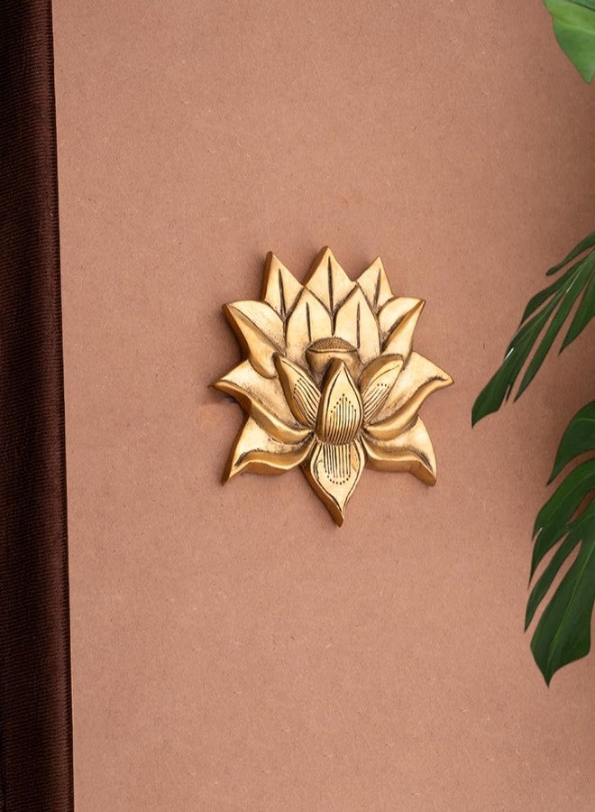 The Advitya Brass Wall Decor Lotus Pair|Home Decor Wall Hanging Home Decoration Item for Living Room |Showpiece Decorative Item|Diwali Decoration Item|House Warming Gift| (5.3 inch|1.5 Kg| Pair) - Image 4