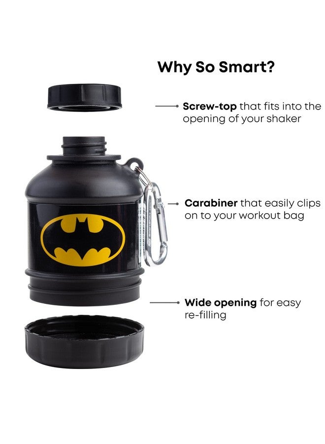 SmartShake Justice League Whey2Go Batman Protein Powder Storage Container 50G - Bpa Free Shaker Bottle Funnel For Whey Protein Powder + Protein Shakes 110Ml, Dc Comics Batman Gifts For Men - Image 2