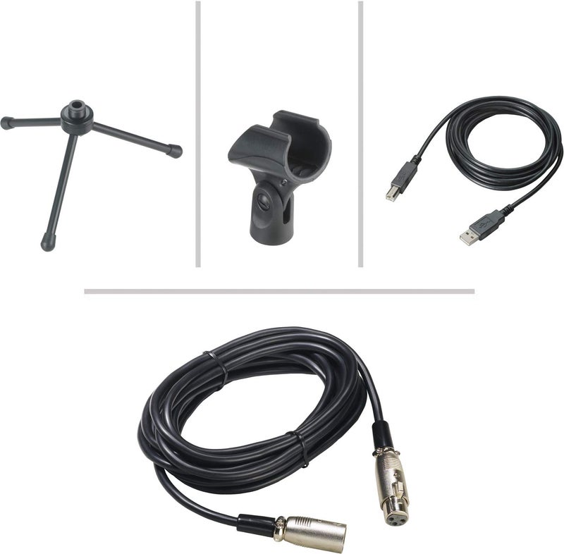 Audio-Technica AT2005USB Cardioid Dynamic USB/XLR Microphone,Black - Image 4