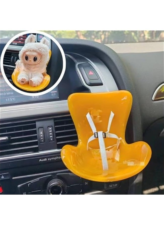 Fashionable car Ornaments,Labubu Doll Protectors, Car Accessories, Desktop Ornaments.They are Suitable for Labubu Dolls and are Also Applicable to General 10-17cm Dolls（no Dolls） (Orange)  - Image 2
