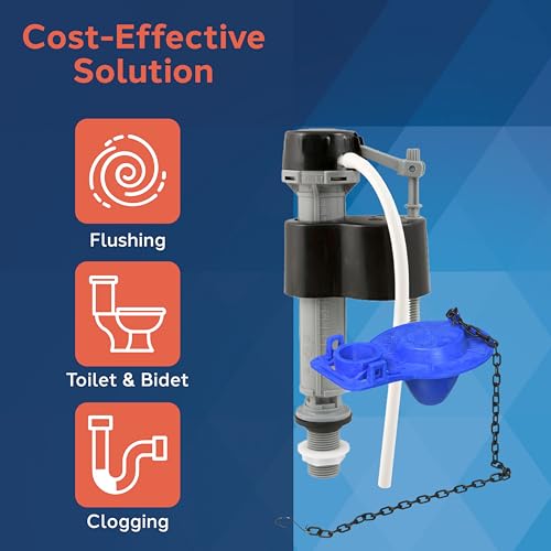 Plumb Craft PlumbCraft Universal Toilet Fill Valve and Flapper Kit 7029600, 2-inch Toilet Fill Valve Replacement Kit with 2-inch Toilet Flapper, Toilet Tank Parts for Toilet Repair, Water-Saving Toilet Kit - Image 2