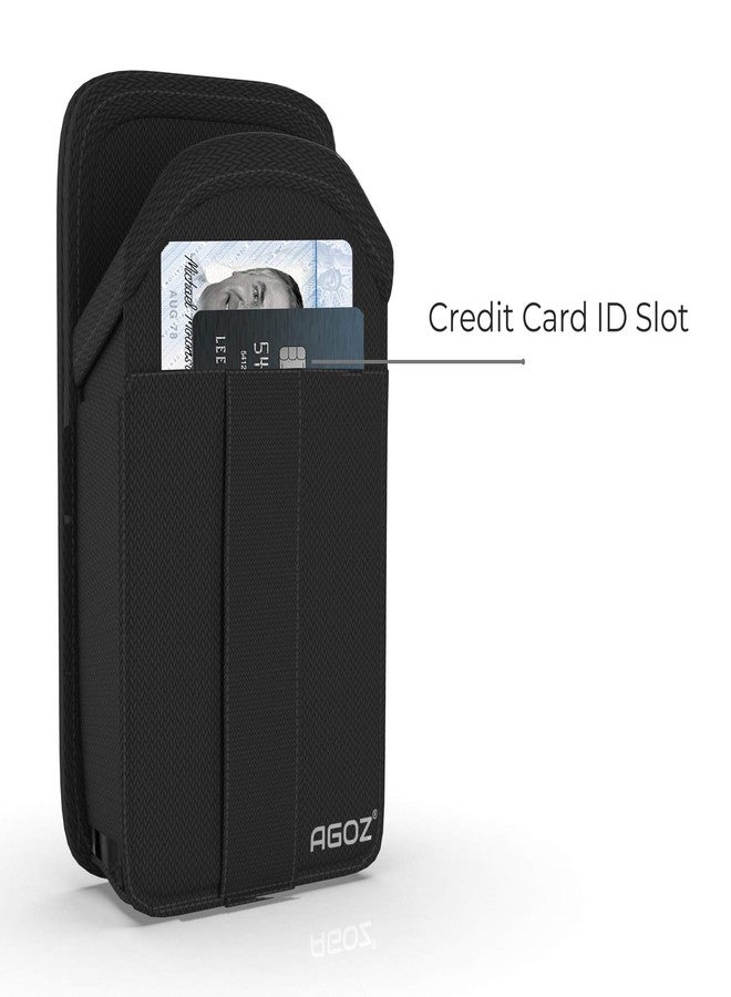 AGOZ Carrying Holster for CAT S22 Flip Phone, Rugged Vertical Case Pouch Cover with Metal Clip Belt Loops,Card Holder - Image 3