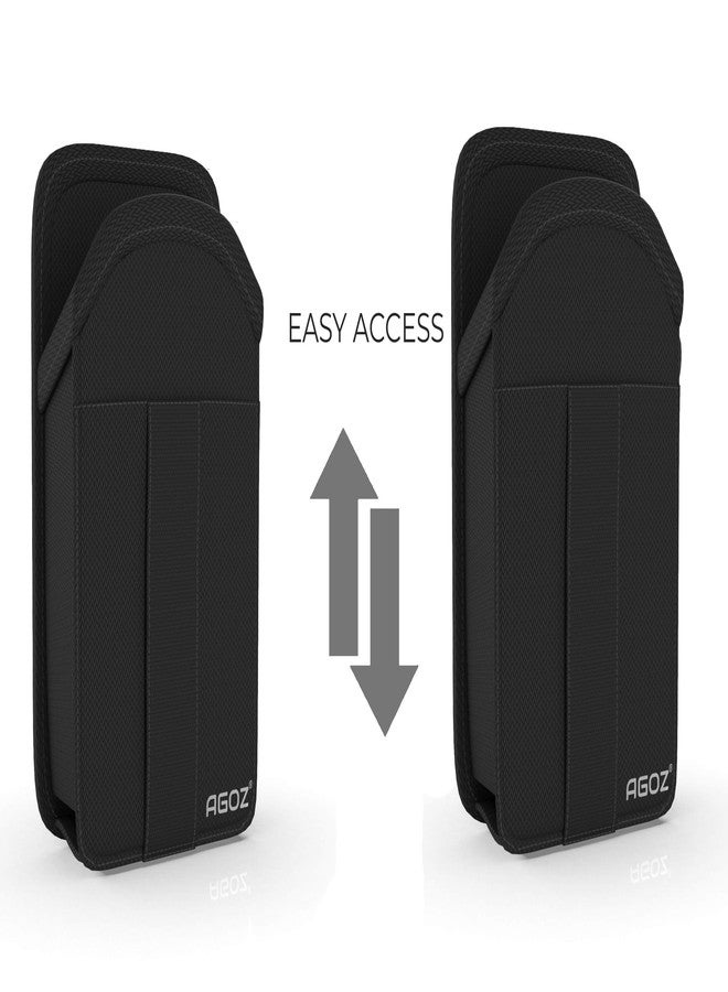 AGOZ Carrying Holster for CAT S22 Flip Phone, Rugged Vertical Case Pouch Cover with Metal Clip Belt Loops,Card Holder - Image 4