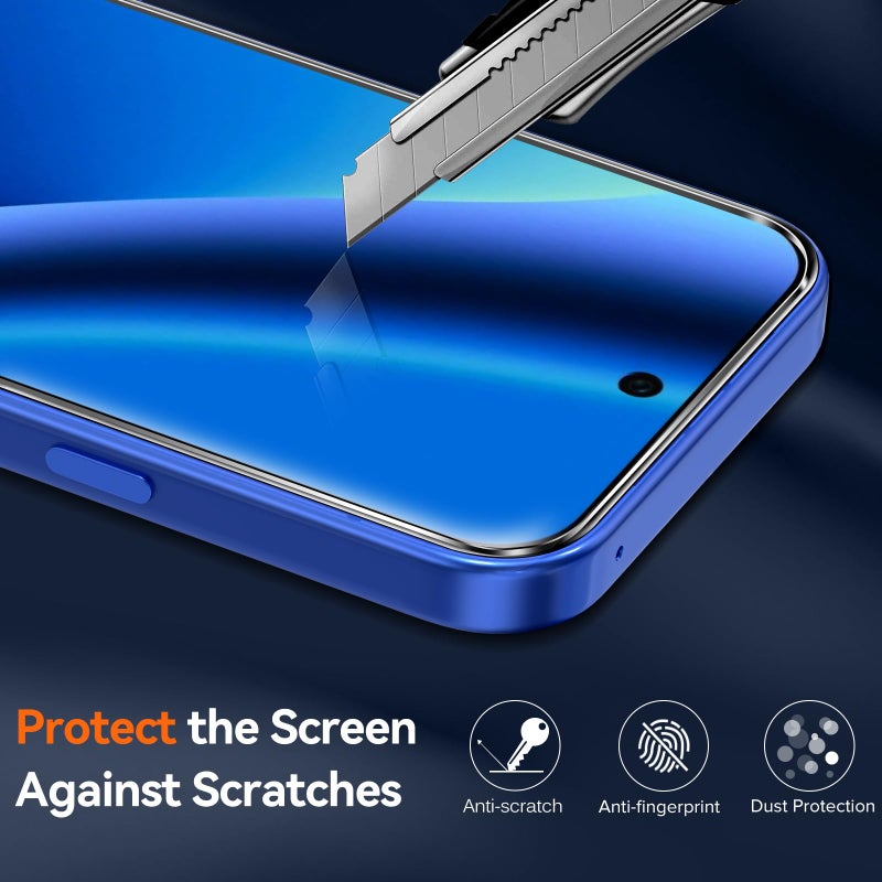 ivoler 3-in-1 Case for Pixel 10a 6.3'' with 2 Pack Tempered Glass Screen Protector[Full Coverage], [Military Grade Protection] Slim Phone Bumper Cover Clear [Non-Yellowing] - Image 2