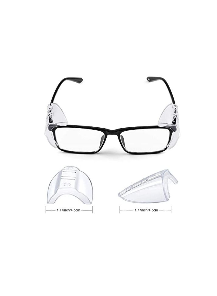 Y&D Side Shields for Eyeglasses Transparent Prescription Glasses, Safety For Glasses,Slip on Clear Shields,Fits Small to Medium Frames Protect(6 Pairs)  - Image 2