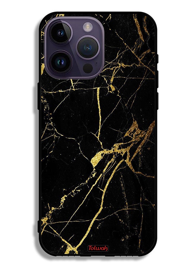 Tolwak Apple iPhone 14 Pro Max Protective Case Crack Marble - Image 2