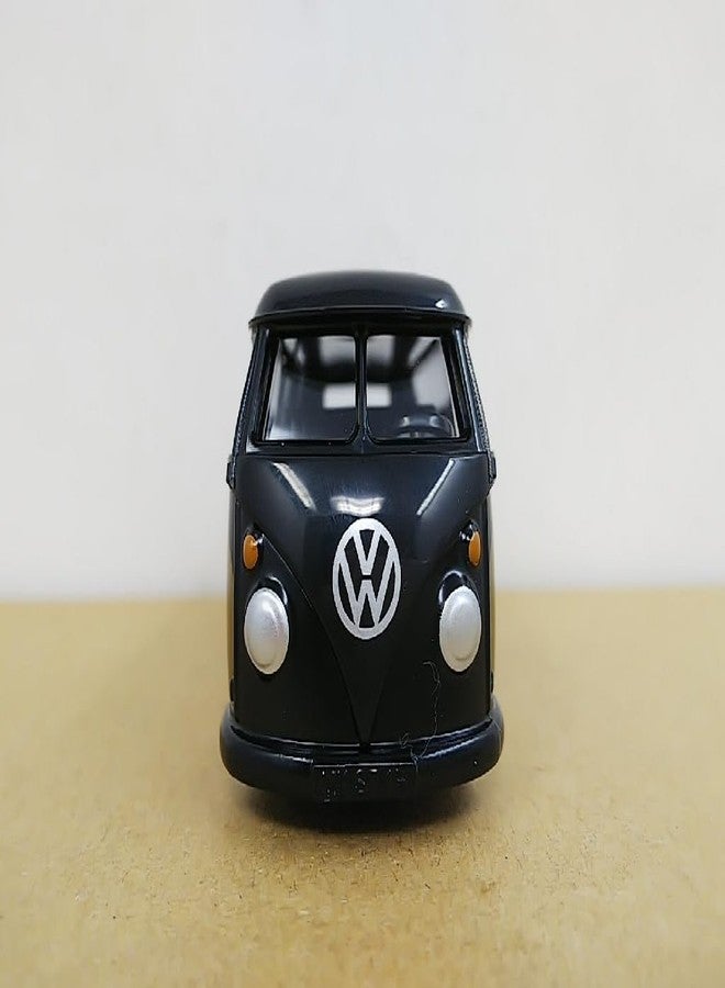 سيكو سيارة لعبة سيكو 2363، فولكس فاجن T1 ترانسبورتر كلاسيكية معدلة، بمقياس 1:50، مصنوعة من المعدن والبلاستيك، باللونين الأسود والبرتقالي، مزودة بخطاف سحب، وطباعة متقنة، وأبواب قابلة للفتح. - Image 3