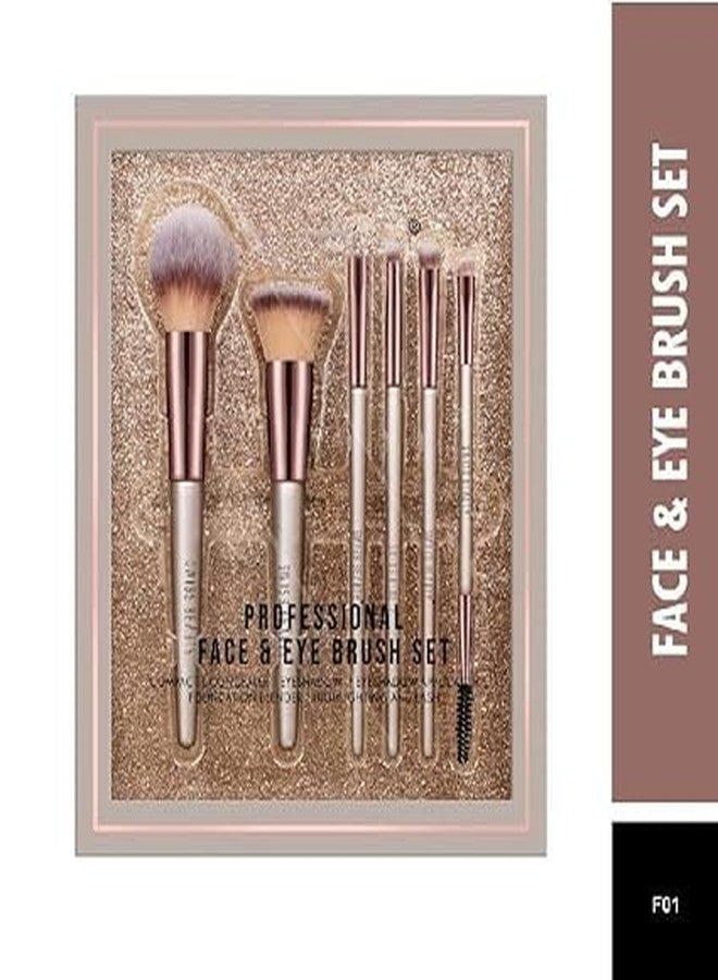 SOLDTRUE Premium Synthetic Bristle Professional Face and Eye Makeup Brushes Set with 6 make-Up Brushes Durable and Strong Brush For Cream, Liquid and Powder Formulation - Image 2