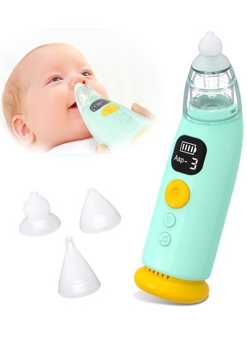 Gonice Baby Nasal Aspirator, Electric Auto Snot Remover with LED Light & Music, include 3 Tips and Tweezers, 3 Speed Suction and Low Noise, Rechargeable Nose Sucker for Snotty Kid  - Image 1