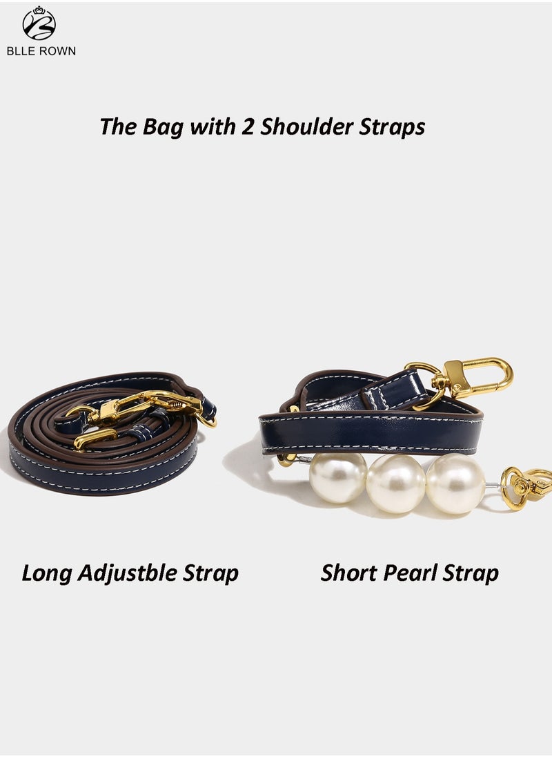 BLLE ROWN Lightweight  Minimalist Women's Handbags With Pearl Decoration,Portable Crossbody Bag Shoulder Bags For Ladies  - Image 5