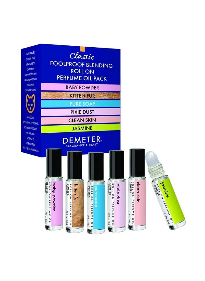 Fragrance Libraryclassic Six Piece Roll On Perfume Oil Setbaby Powder Kitten Fur Pure Soap Pixie Dust Clean Skin Jasmine - pzsku/ZC87056992AC06060A65FZ/45/_/1707976006/64df285f-d68c-44f5-8a42-f30c7c5d5a1b